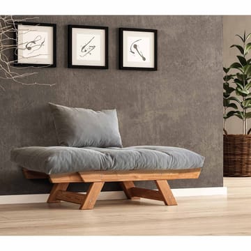 Zylar 2-personers Udtrækkelig Sovesofa med Træramme 75x140 cm i Hør - Grå|Brun - Møbler - Sofaer - Sovesofaer