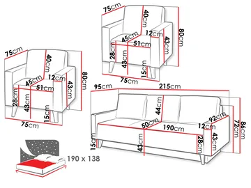 sovesofagruppe OVIEDO Verita 03 - beige - Møbler - Sofaer - Sofagrupper