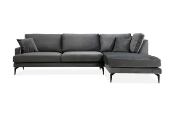 Stacker Hjørnesofa med Chaiselong Højre - Sort - Møbler - Sofaer - Sofa med chaiselong