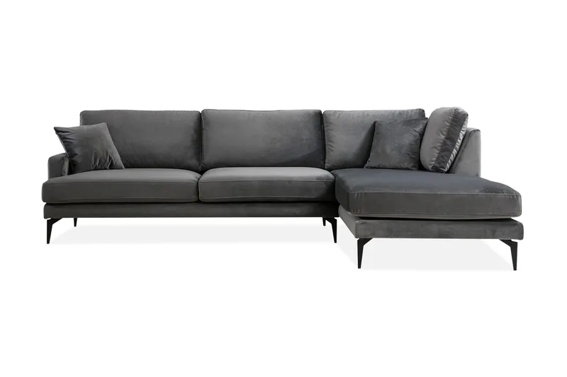 Stacker Hjørnesofa med Chaiselong Højre, Sort