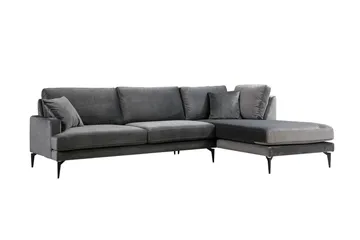 Stacker Hjørnesofa med Chaiselong Højre - Sort - Møbler - Sofaer - Sofa med chaiselong