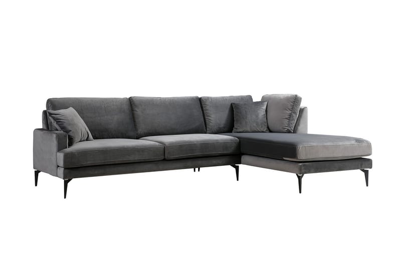 Stacker Hjørnesofa med Chaiselong Højre - Sort - Møbler - Sofaer - Sofa med chaiselong