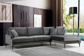Stacker Hjørnesofa med Chaiselong Højre - Sort - Møbler - Sofaer - Sofa med chaiselong