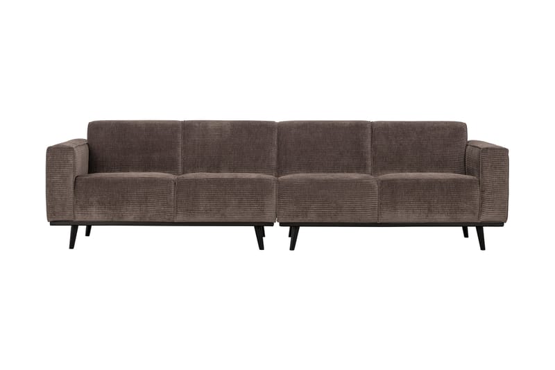 Statement 4-pers. 280 cm flad ribben taupe - 4 personers sofa