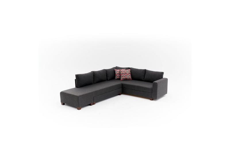 Sufian Hjørne sovesofa 4 personers - Antracit - Møbler - Sofaer - Sovesofaer