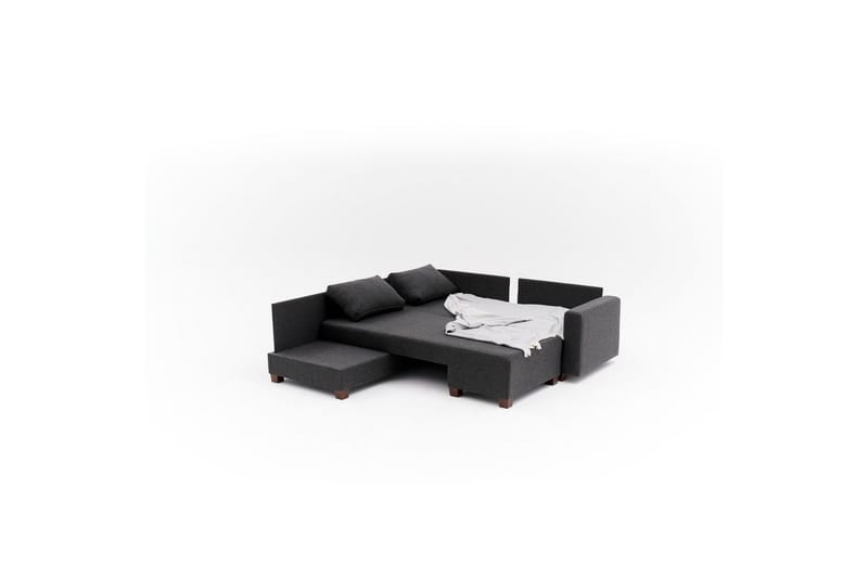 Sufian Hjørne sovesofa 4 personers - Antracit - Møbler - Sofaer - Sovesofaer
