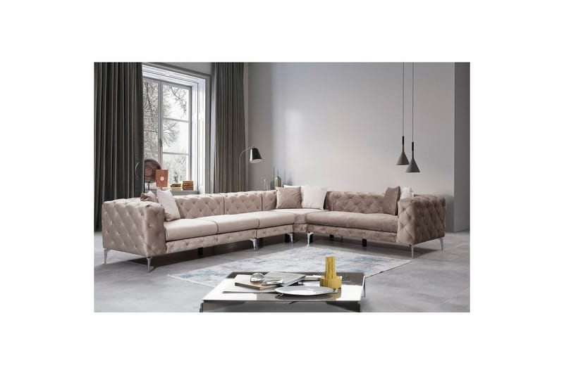 Sufian hjørnesofa 5 personers - Beige - Møbler - Sofaer - Hjørnesofa