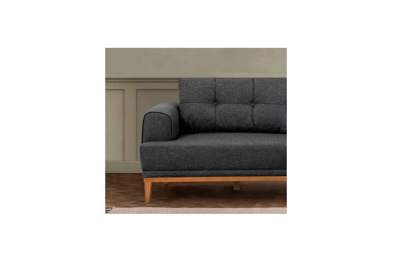 Sufian Sofasæt 2 Personers - Mellemfarvet træ/Antracit - Møbler - Sofaer - Sofagrupper