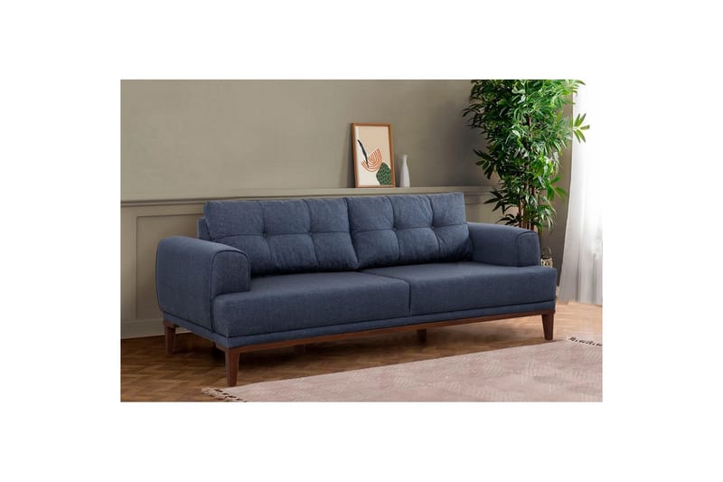 Sufian Sofasæt 2 Personers - Brun/Mørkeblå - Møbler - Sofaer - Sofagrupper