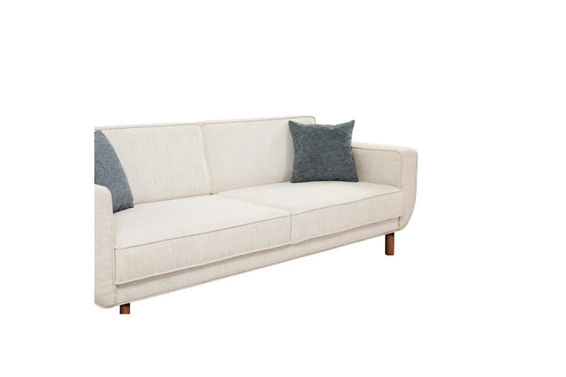 Sufian sofasæt 3 personers - Rødbrunt træ/Cremevhid - Møbler - Sofaer - Sofagrupper