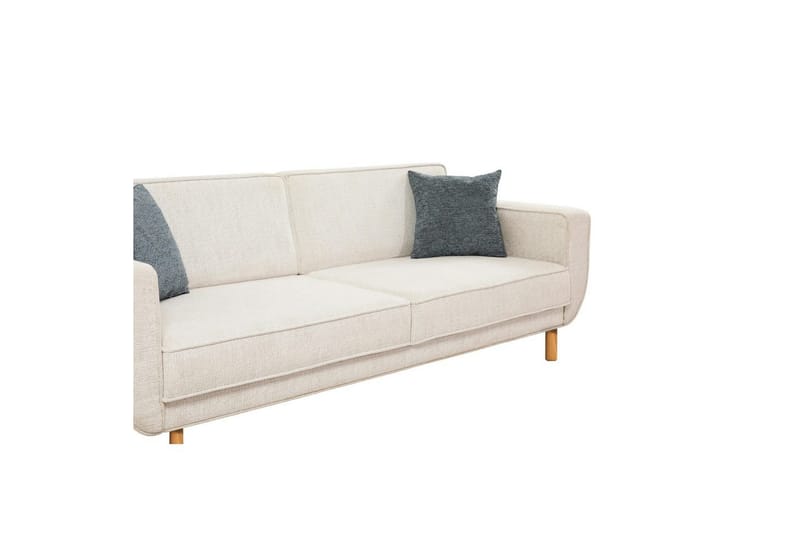 Sufian sofasæt 3 personers - Brun/Cremevhid - Møbler - Sofaer - Sofagrupper