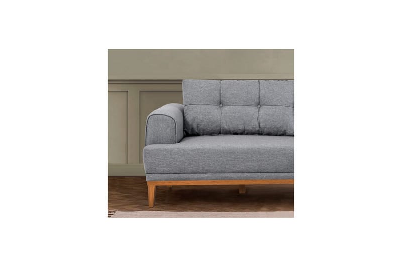 Sufian sofasæt 3 personers - Mellemfarvet træ/Grå - Møbler - Sofaer - Sofagrupper
