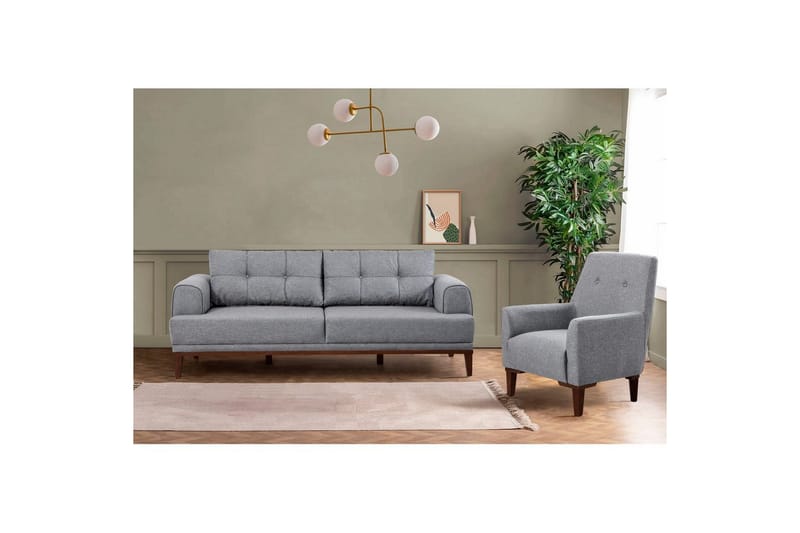 Sufian sofasæt 3 personers - Brun/Kulgrå - Møbler - Sofaer - Sofagrupper