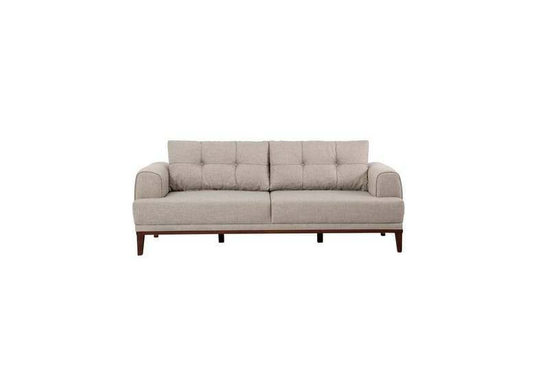 Sufian sofasæt 3 personers - Brun/Cremevhid - Møbler - Sofaer - Sofagrupper