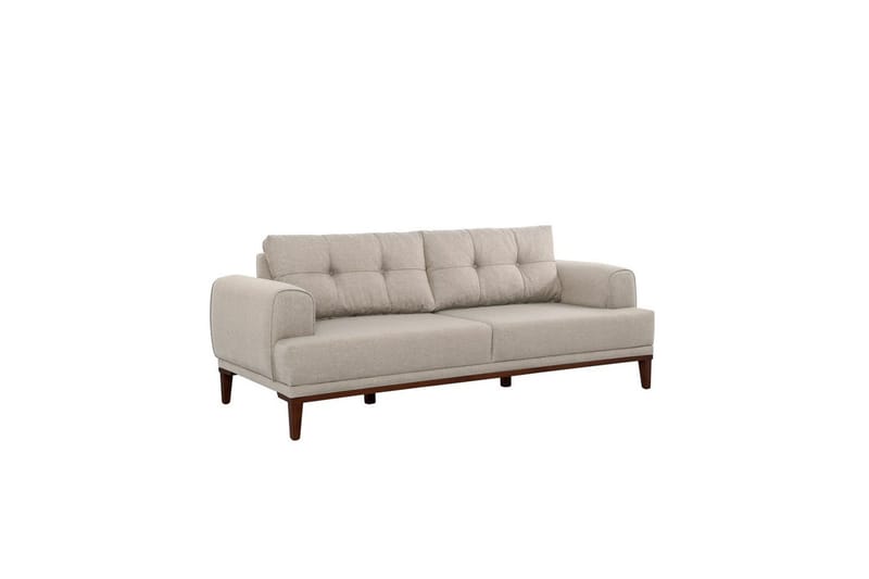 Sufian sofasæt 3 personers - Brun/Cremevhid - Møbler - Sofaer - Sofagrupper
