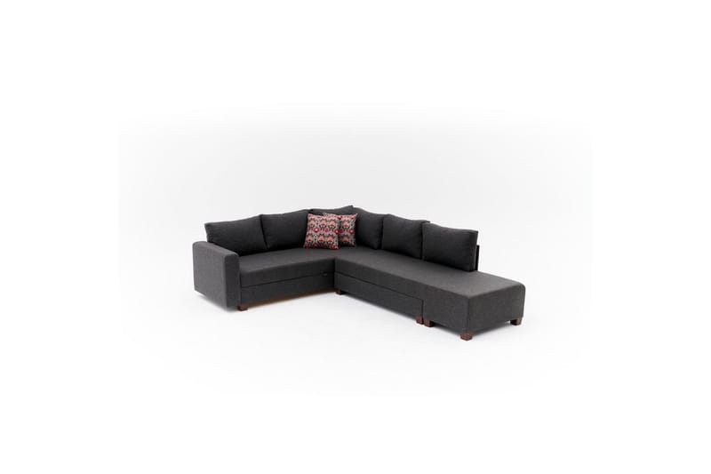 Sufian Soffa med Chaiselong 4-sits - Antracit - Møbler - Sofaer - Sovesofaer
