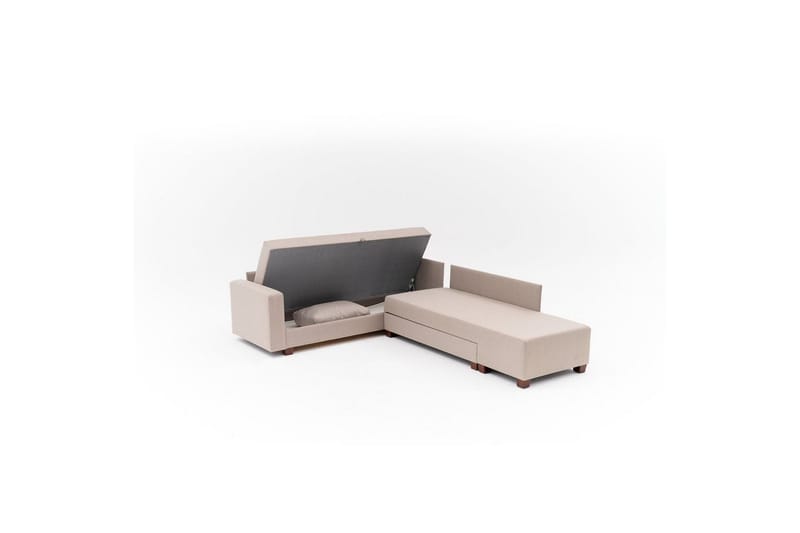Sufian Soffa med Chaiselong 4-sits - Beige - Møbler - Sofaer - Sovesofaer