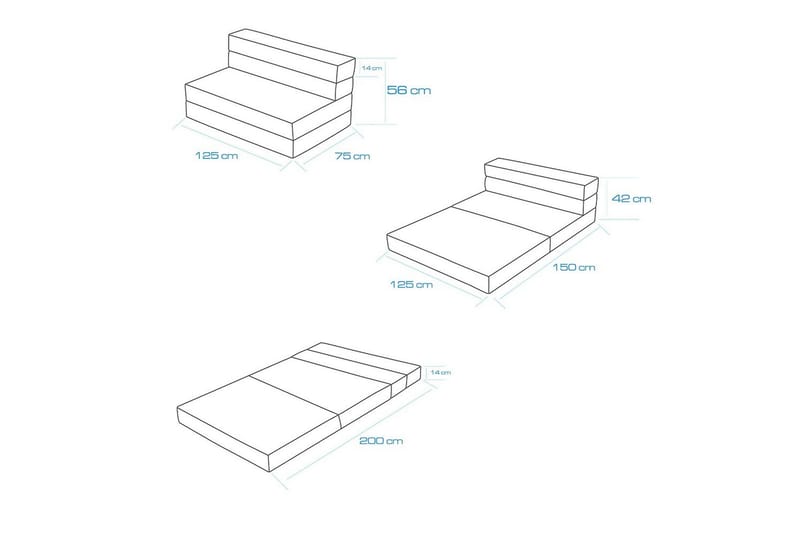 Sufian Sovesofa 2-sits - Grå - Møbler - Sofaer - Sovesofaer