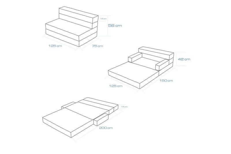 Sufian Sovesofa 2-sits - Grafitgrå - Møbler - Sofaer - Sovesofaer