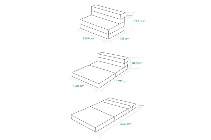 Sufian Sovesofa 2-sits - Lysegrå - Møbler - Sofaer - Sovesofaer