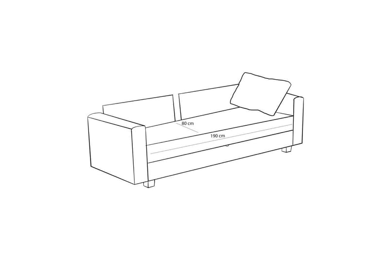 Sufian Sovesofa 3-sits - Cremevhid - Møbler - Sofaer - Sovesofaer