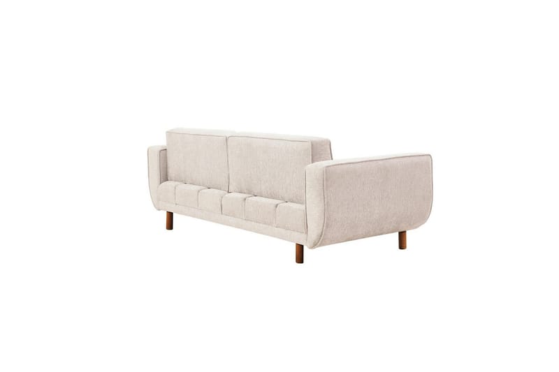 Sufian Sovesofa 3-sits - Mellemfarvet træ/Cremevhid - Møbler - Sofaer - Sovesofaer