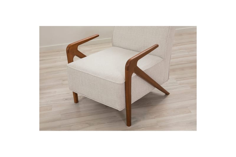 Sufian Sovesofa 3-sits - Mellemfarvet træ/Cremevhid - Møbler - Sofaer - Sovesofaer