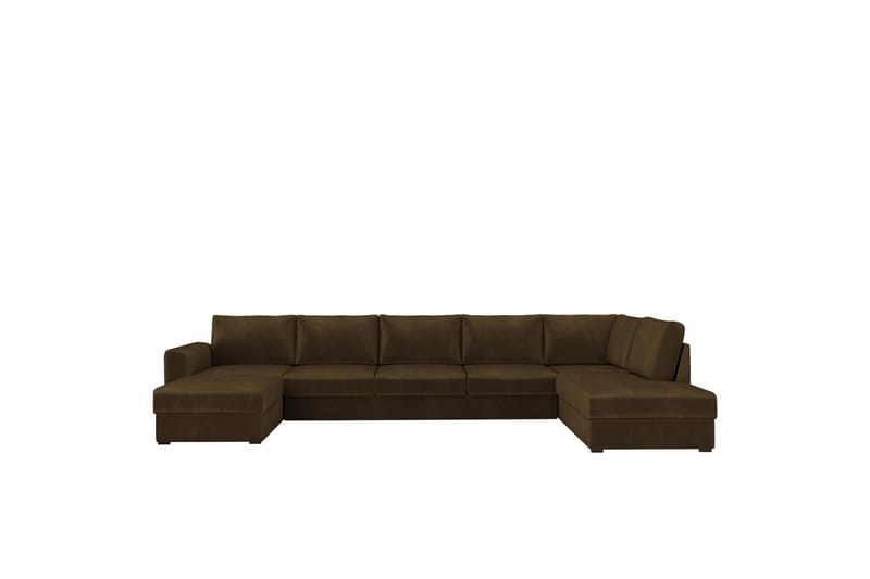 Taberk Sofa med Chaiselong og Divan 5-personers, Brun