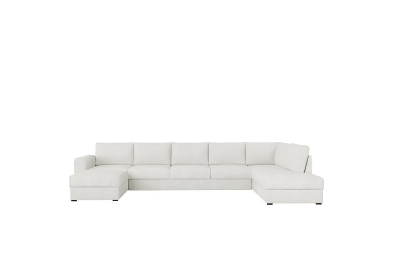 Taberk Sofa med Chaiselong og Divan 5-personers, Hvid