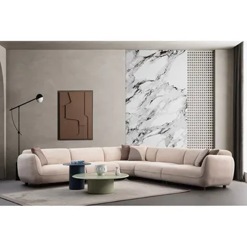 Talrosen 7-personers Hjørnesofa - Cremehvid - Møbler - Sofaer - Hjørnesofa