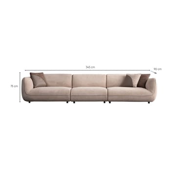 Talrosen Rund Modulsofa i Bouclé - Beige - Møbler - Sofaer - 4 personers sofa