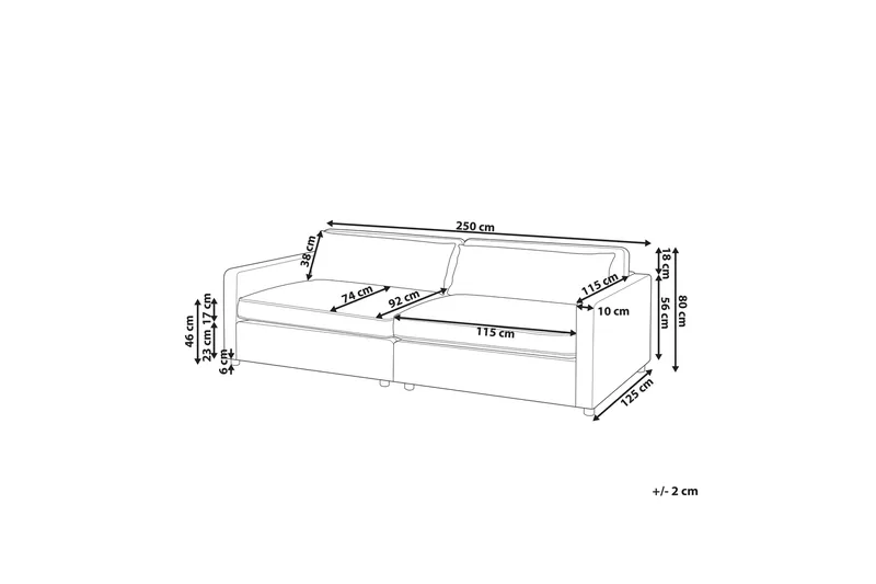 Tomie Sofa 3-personers - Hvid - Møbler - Sofaer - 3 personers sofa