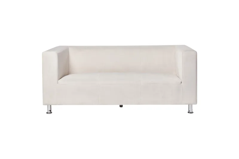 Tomio Sofa 3-personers, Hvid/Sølv