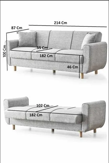 Torlan 3-personers sofa - Mørkegrå - Møbler - Sofaer - Sovesofaer
