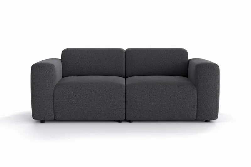 Torvasen 2-personers sofa i stof - Sort - Møbler - Sofaer - 2 personers sofa