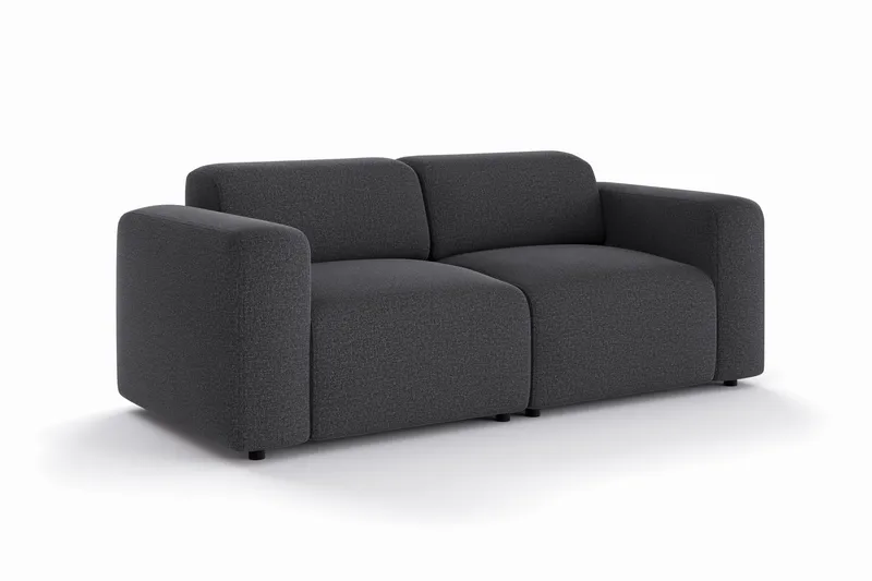 Torvasen 2-personers sofa i stof - Sort - Møbler - Sofaer - 2 personers sofa