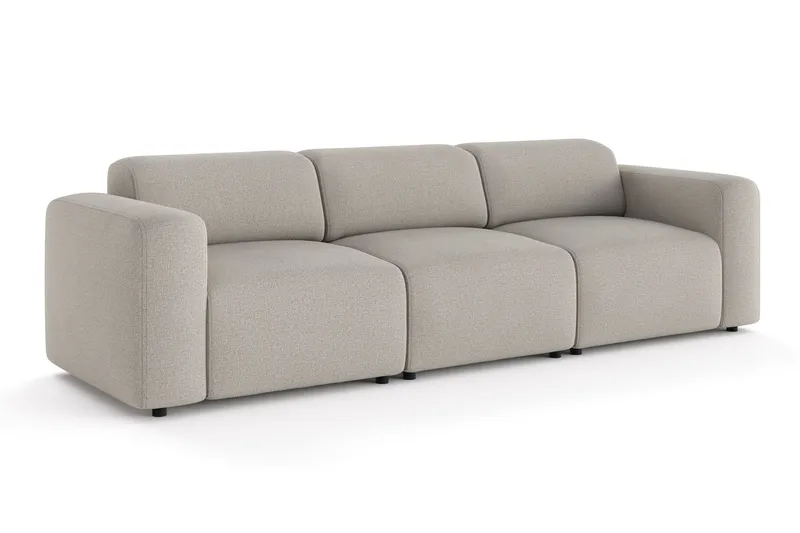Torvasen 3-personers sofa i stof - Lysegrå - Møbler - Sofaer - 3 personers sofa