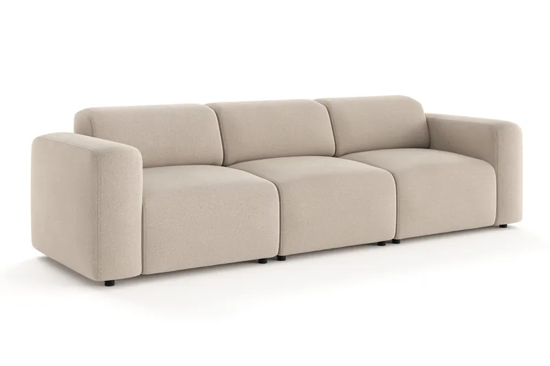 Torvasen 3-personers sofa i stof - Beige - Møbler - Sofaer - 3 personers sofa
