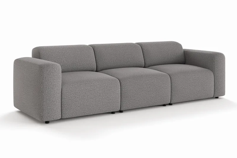 Torvasen 3-personers sofa i stof - Grå - Møbler - Sofaer - 3 personers sofa