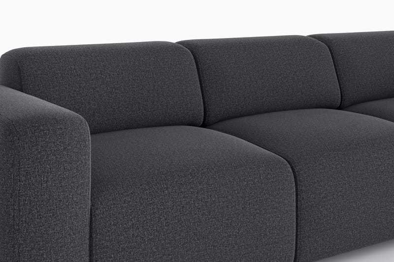 Torvasen 3-personers sofa i stof - Sort - Møbler - Sofaer - 3 personers sofa