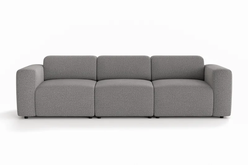 Torvasen 3-personers sofa i stof - Grå - Møbler - Sofaer - 3 personers sofa