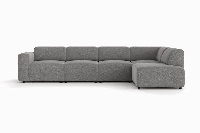 Torvasen 5-personers sofa med chaiselong højre i stof - Grå - Møbler - Sofaer - Sofa med chaiselong