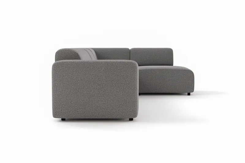 Torvasen 5-personers sofa med chaiselong højre i stof - Grå - Møbler - Sofaer - Sofa med chaiselong