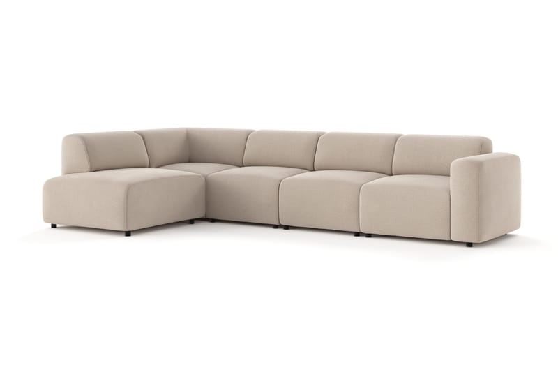 Torvasen 5-personers sofa med chaiselong venstre i stof - Beige - Møbler - Sofaer - Sofa med chaiselong