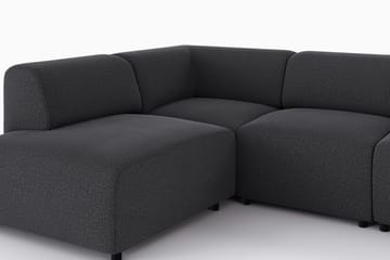 Torvasen 5-personers sofa med chaiselong venstre i stof - Sort - Møbler - Sofaer - Sofa med chaiselong