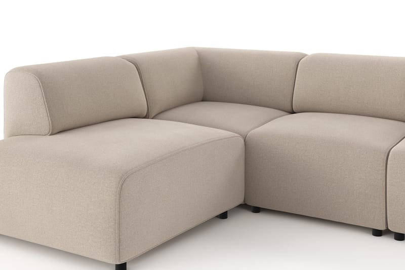 Torvasen 5-personers sofa med chaiselong venstre i stof - Beige - Møbler - Sofaer - Sofa med chaiselong