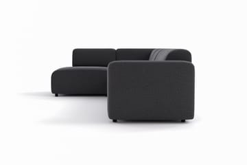 Torvasen 5-personers sofa med chaiselong venstre i stof - Sort - Møbler - Sofaer - Sofa med chaiselong