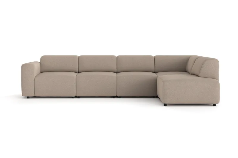 Torvasen 5-personers sofa med chaiselong højre i stof - Greige - Møbler - Sofaer - Sofa med chaiselong