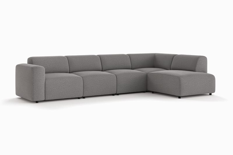 Torvasen 5-personers sofa med chaiselong højre i stof - Grå - Møbler - Sofaer - Sofa med chaiselong