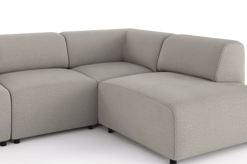 Torvasen 5-personers sofa med chaiselong højre i stof - Lysegrå - Møbler - Sofaer - Sofa med chaiselong